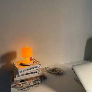 Mini Desktop Mushroom Lamp Sunset Lamp Night Light USB Rechargeable LED Mushroom Lamp Home Decor image 2