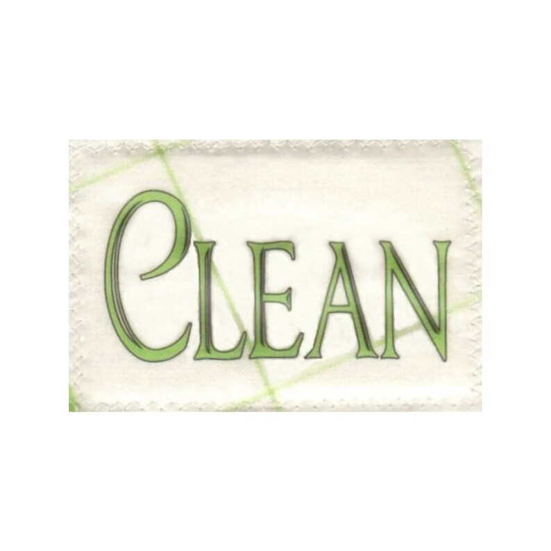 Dishwasher Clean Dirty Mini Flip Magnet Sign Farmhouse cottage Lime Green look of cotton tea towel country Wife Gift