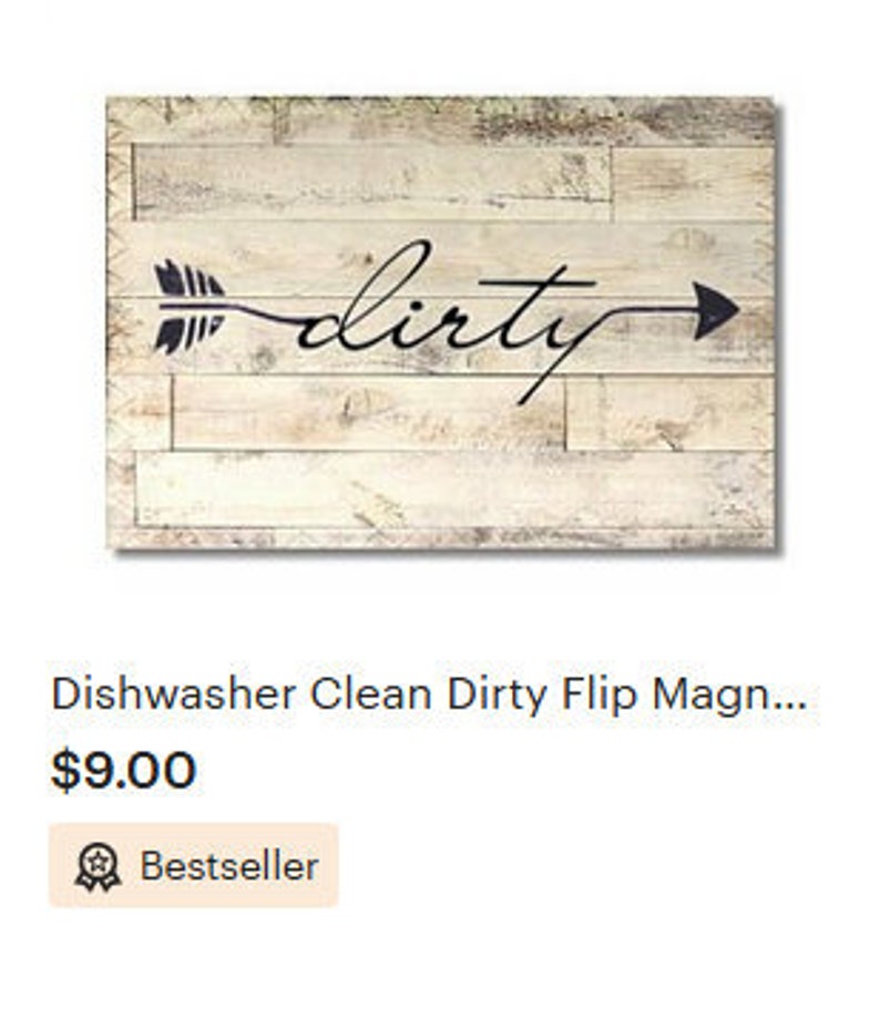 Dishwasher Clean Dirty Flip Magnet Sign Modern Farmhouse country Arrow Ship Lap farm kitchen Wife