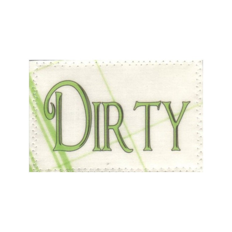 Dishwasher Clean Dirty Mini Flip Magnet Sign Farmhouse cottage Lime Green look of cotton tea towel country Wife Gift