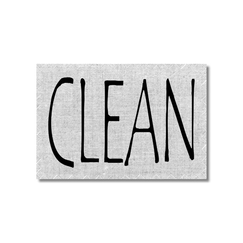 Dishwasher Clean Dirty Mini Flip Sign Farmhouse on GRAY Etsy