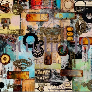 Tableaux principaux steampunk - 3 pages (fichier numérique)