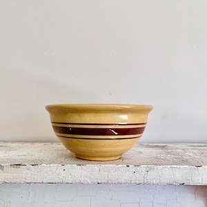 Small Striped Yellow Ware Bowl image 1