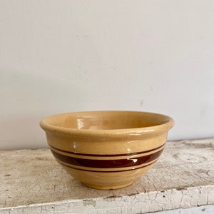 Small Striped Yellow Ware Bowl image 5