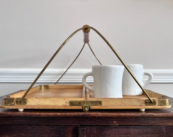 Mid Century Folding Tea Tray Serving Tray