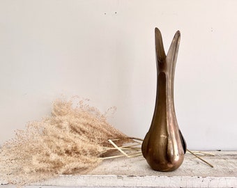 Vintage Brass Swung Vase