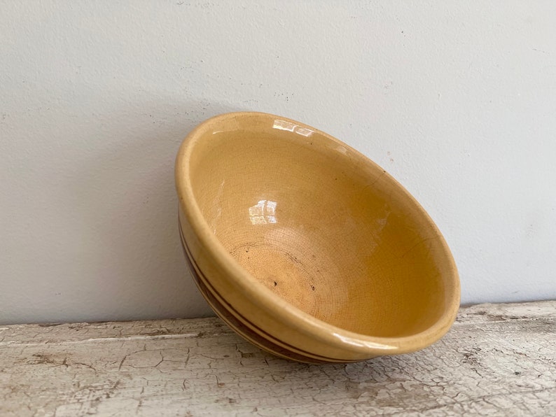 Small Striped Yellow Ware Bowl image 3