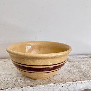 Small Striped Yellow Ware Bowl image 4