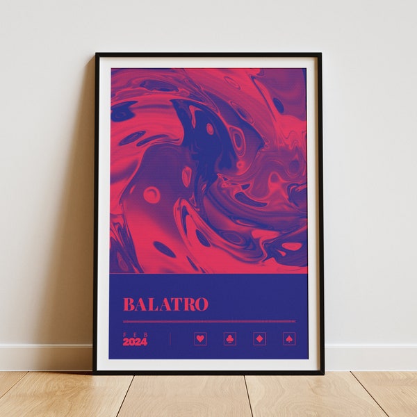 Balatro Inspired Wall Art | Minimalist Fan-Made Print | Personalisation Options Available
