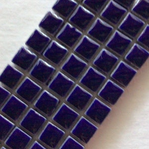 Dark Blue Ceramic Mosaic Tiles  - 10 mm - 3/8 inch 50 Tiles - Mixed Media, Crafting and Art Supplies