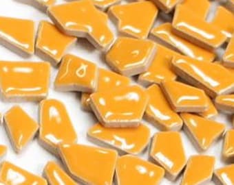 Light Orange Ceramic Jigsaw Shaped Mosaic Tiles Pieces - 50 Tiles - 4-20 mm x 4 mm -  Mixed Media, Crafting and Art Supplies