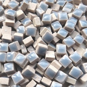 5 mm Ice Blue Ceramic Mosaic Tiles - Tiny  size - 1 oz bag - approximately 200 +/-  Mixed Media, Crafting and Art Supplies