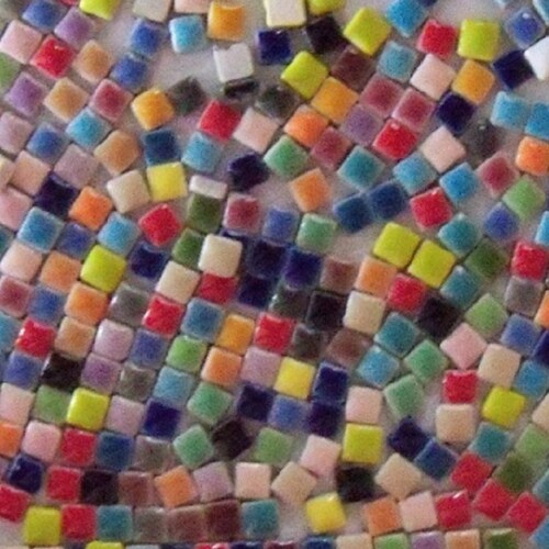 Glitter Glass Mosaic Tile Pieces Mixed Assorted Colors 100 Etsy