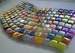 Glass Mosaic Tile Pieces - 8 mm Iridescent Recycled Glass Mosaic Tiles - 100 tiles - Mixed Colors - 4 mm thick  - Mixed Media Art and Crafts 