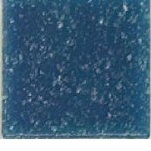 May include: A square tile with a blue speckled surface. The tile has a light blue color with a subtle shimmer.