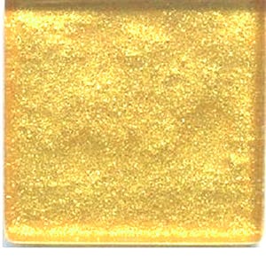 May include: A square tile with a gold metallic finish. The tile has a textured surface that gives it a shimmering effect.
