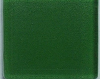 DARK GREEN Glass Mosaic Tile Pieces - 50 Tiles - 3/8 inch - Mixed Media Art and Craft Supplies