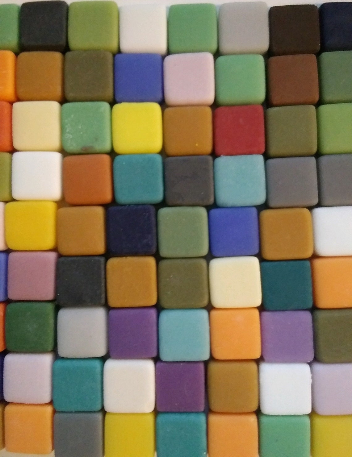 12 mm Matte Finish Recycled Glass Mosaic Tiles 50 Tiles Etsy