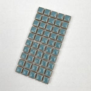 3/8 inch 50 Tiles Ice Blue Ceramic Mosaic Tiles - 10 mm - Mixed Media, Crafting and Art Supplies