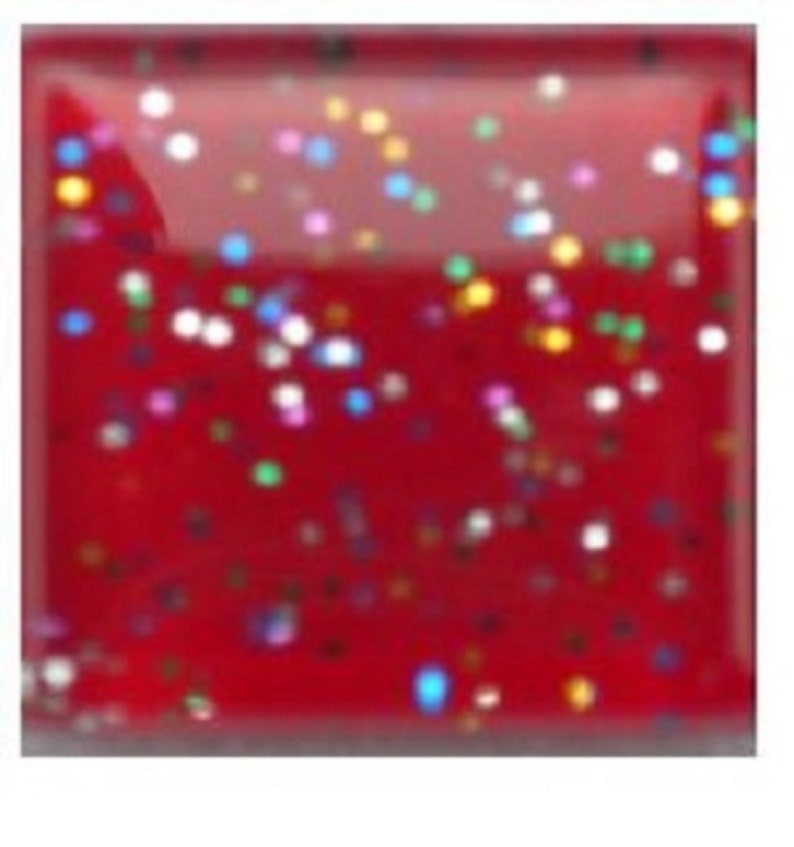 50-38 inch CHERRY RED Glitter Glass Mosaic Tiles