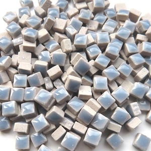 5 mm Ice Blue Ceramic Mosaic Tiles - Tiny  size - 1 oz bag - approximately 200 +/-  Mixed Media, Crafting and Art Supplies