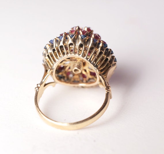 Thai Princess Harem Ring | 18k Yellow Gold | Ruby… - image 6