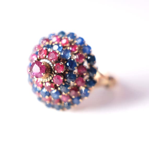 Thai Princess Harem Ring | 18k Yellow Gold | Ruby… - image 1