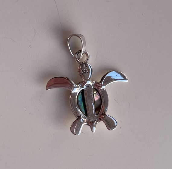 1990s Turtle Pendant | Sterling Silver Solid 925 … - image 2
