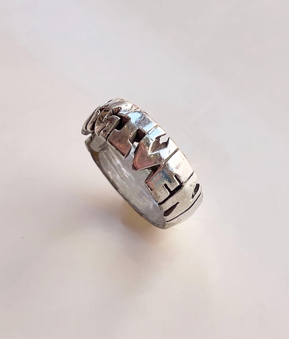 90s FORGIVEN Ring | 925 Solid Sterling Silver | E… - image 2