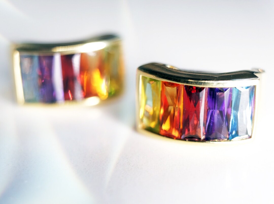 H. Stern Rainbow Collection Earrings // 18k Yellow Gold // - Etsy