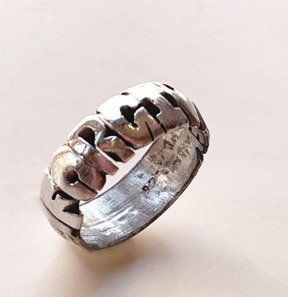 90s FORGIVEN Ring | 925 Solid Sterling Silver | E… - image 1