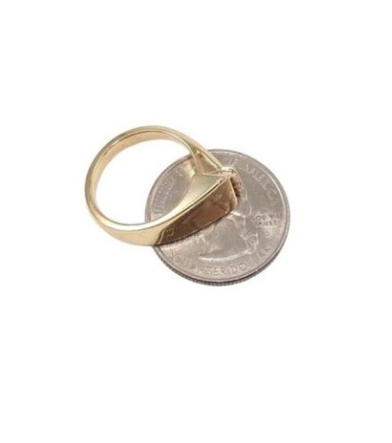 Mod Geometric Diamond Ring | 14k Solid Yellow Gol… - image 8