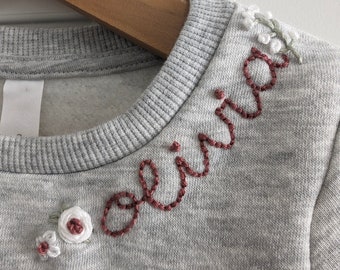 Bespoke embroidered jumper