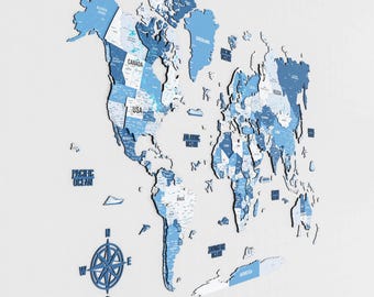 Wooden World Map Wall Art Push Pin Travel Tracker Colorful Wall Decor for  Living Room Bedroom Decor Housewarming Gift