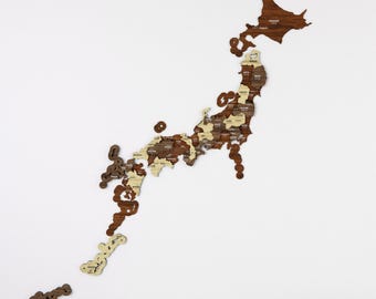Wooden Japan Map For Wall Japanese Art Tokyo Wall Decor for Home, Kitchen or Office Travel Gift