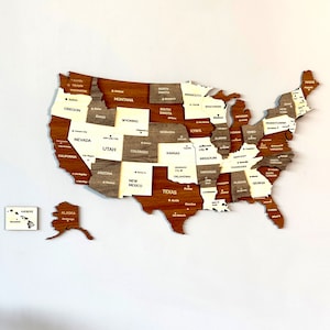 Carte des États-Unis en bois, décoration murale avec épingles, souvenir de voyage aux États-Unis, décoration de bureau à domicile 3D, cadeau du 5e anniversaire