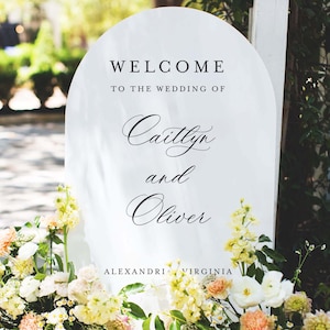 Welcome To The Wedding Custom Arch Sign, Acrylic Wedding Welcome Sign, Custom Wedding Signage, Engagement Sign,Reception Sign, Wedding decor