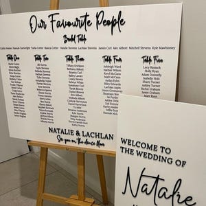 Personalized Acrylic Wedding Seating Chart Sign, Large Printed Table Seating Chart, Find your seat Sign, Seating Chart Board, Wedding Decor