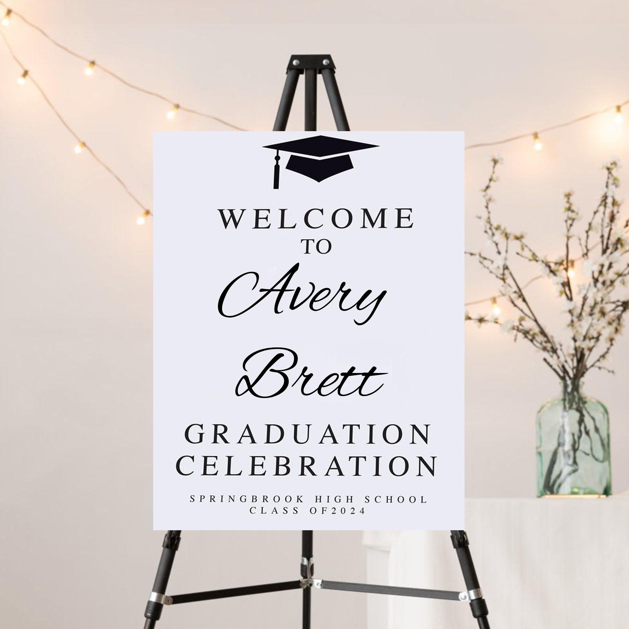 Graduation Welcomesign Personalized Graduation Welcome Sign, Acrylic Graduation Yard Party ...