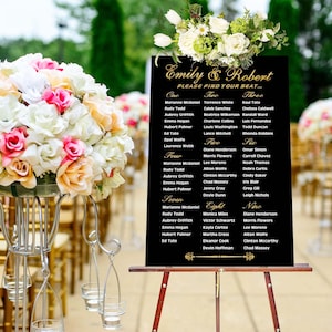 Find Your Seat Sign, Acrylic Wedding Seating Chart Sign, Large Table Seating Chart, Seating Chart Board, Wedding Decor, Wedding seat chart
