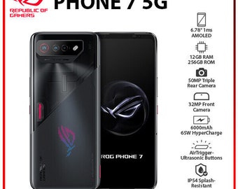 ASUS ROG Phone 7 5G 12GB+256GB Black Dual SIM Unlocked Android Cell Phone Free Shipping