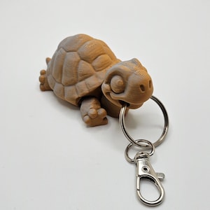 Tortoise Keychain 3D Printed Flexi Articulated Fidget. Cute Little Turtle. Choose Your Color! PLEASE READ DESCRIPTION