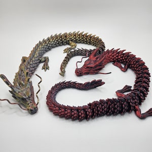 Chinese Dragon 3D Printed Articulated Flexi Fidget Toy Model PLEASE READ DESCRIPTION