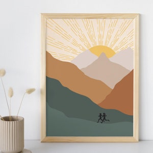 Running Poster, Running Buddy, Trail Running Poster, Retro Running Poster, Runner Wall Art, Poster Running, Runner Poster, Runner Print
