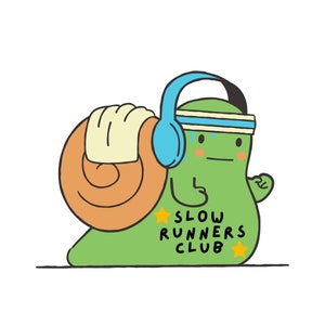 SLOW RUNNERS CLUB Svg, mignon escargot svg, Svg escargot, drôle de course Svg, Svg club de course, coureur lent, équipe de course tortue, coureur lent
