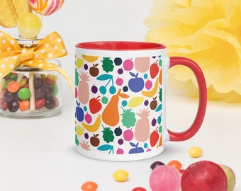 Fruit mug with color inside