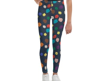 Youth Leggings with strawberries by 123 Frutty