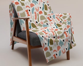 Abstract shapes Throw Blanket
