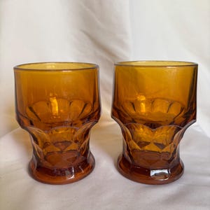 Amber Glass Cups