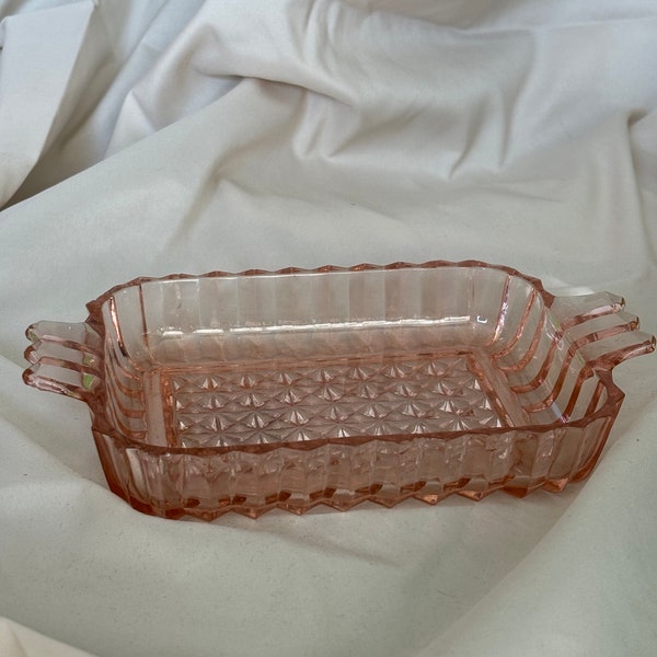 Vintage Pink Depression Glass Dish